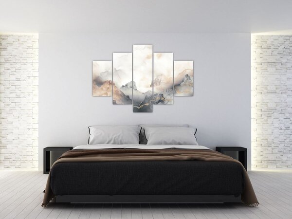Tablou - Munte abstracție cu textura de marmură (150x105 cm)