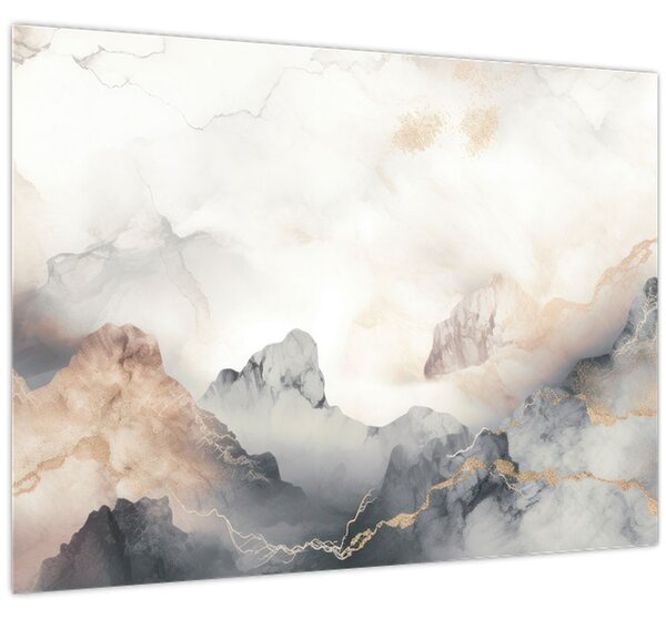 Tablou - Munte abstracție cu textura de marmură (70x50 cm)