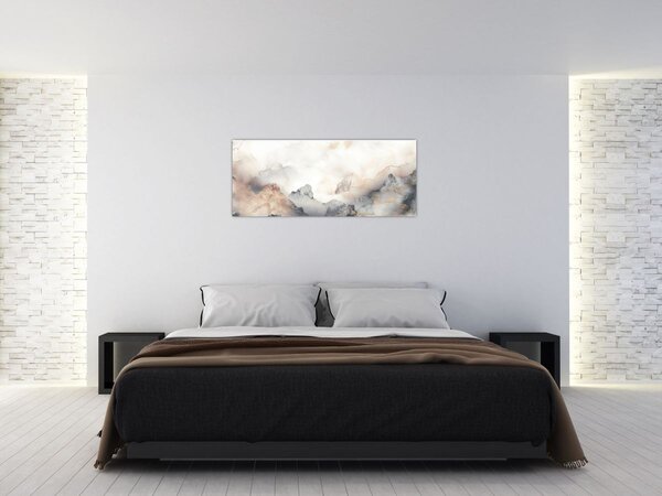 Tablou - Munte abstracție cu textura de marmură (120x50 cm)