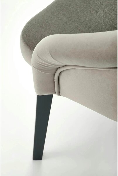 Scaun TOLEDO 2, gri/gri antracit, stofa catifelata/lemn, 57x56x86 cm