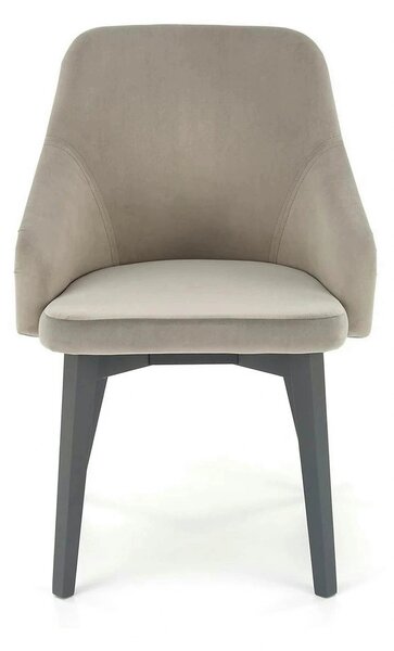 Scaun TOLEDO 2, gri/gri antracit, stofa catifelata/lemn, 57x56x86 cm