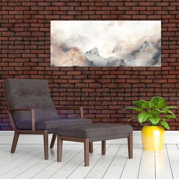 Tablou - Munte abstracție cu textura de marmură (120x50 cm)