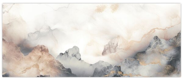 Tablou - Munte abstracție cu textura de marmură (120x50 cm)