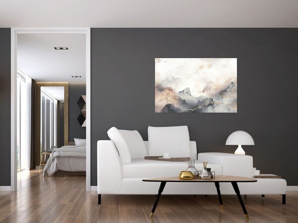Tablou - Munte abstracție cu textura de marmură (90x60 cm)