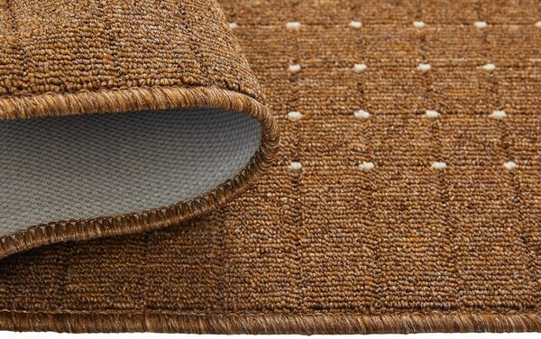 Traversa Greceasca Stanford Chestnut Sugar, Tesatura Plata, Latime 0.67m, Marime 67 x 200 cm, Maro, Antiderapant, Festonata Surfilata Tivita