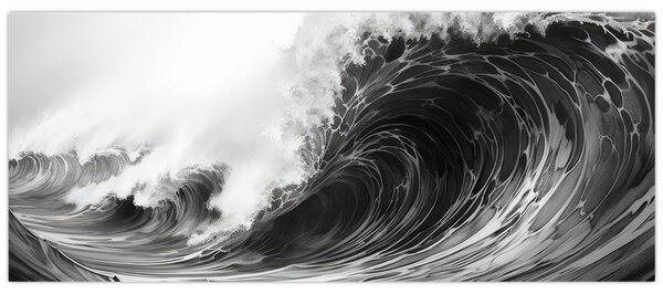 Tablou - Pictura valurilor (120x50 cm)