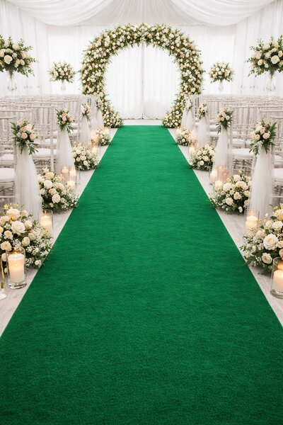 Mocheta Evenimente PLAT GREEN, Latime 2m, Grosime 1mm, Marime 200 x 300 cm, Verde, Antialergic, Polipropilena, Prezentari, Intalniri oficiale, Terase