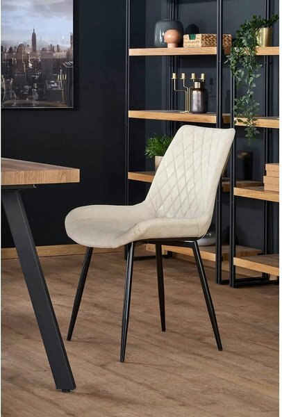 Masa extensibila BERLIN, stejar/negru, 140/180x85x76 cm