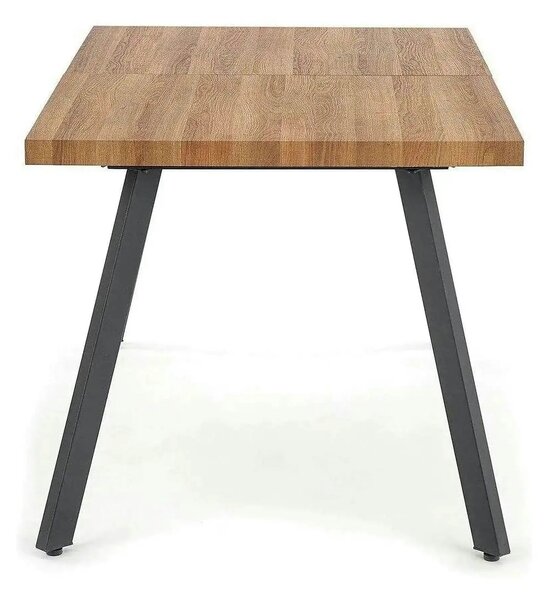 Masa extensibila BERLIN, stejar/negru, 140/180x85x76 cm
