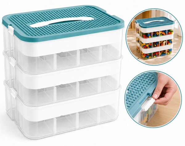 Cutie de depozitare pentru constructii BRICK VAULT 31x30x22 cm, 3 etaje