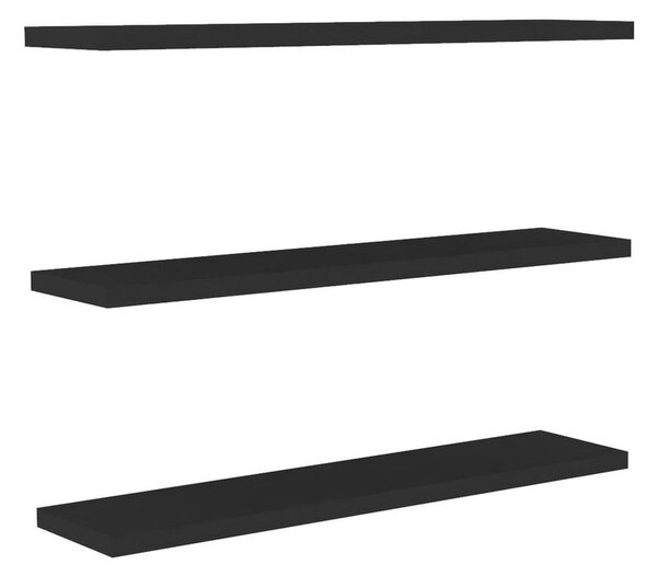 Rafturi negre în set de 3 buc. Boss - Kalune Design