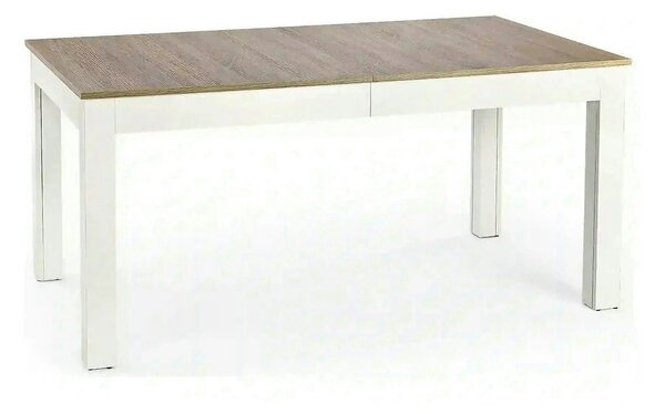 Masa extensibila SEWERYN, stejar/alb, PAL, 160/300x90x76 cm