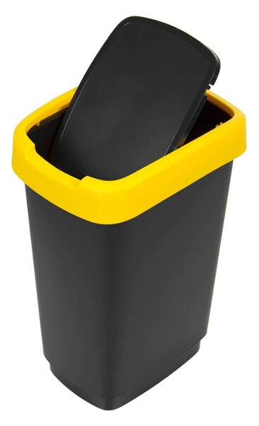 Coșuri de gunoi negre 3 buc. pentru reciclat din plastic reciclat 25 l Twist – Rotho