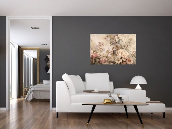Tablou - Vintage pictura pasăre (90x60 cm)