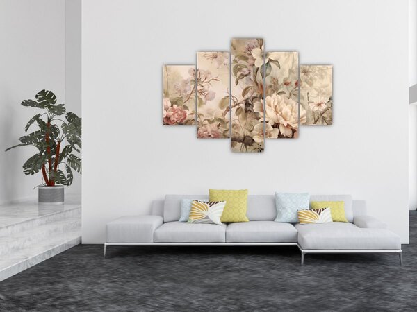 Tablou - Vintage pictura pasăre (150x105 cm)