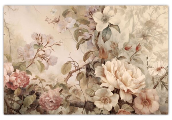 Tablou - Vintage pictura pasăre (90x60 cm)