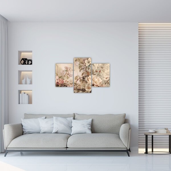 Tablou - Vintage pictura pasăre (90x60 cm)