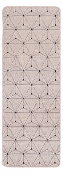 Covor Flex 19647-19, Marime 75 x 200 cm, Crem, Bej, Inaltime Fir Tesatură plată, Antialergic, Polipropilena, Bucatarie 75 x 200