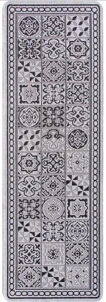 Covor Flex 19632-08, Marime 75 x 200 cm, Gri Bej, Inaltime Fir Tesatură plată, Antialergic, Polipropilena, Bucatarie 75 x 200