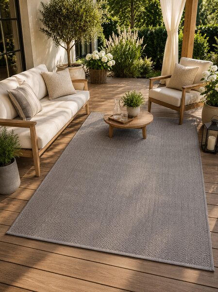 Covor Iuta Jeans 19242-M91, Marime 50 x 80 cm, Maro, Inaltime Fir Tesatură plată, Antialergic, Polipropilena, Bucatarie, Hol, Balcon 50 x 80