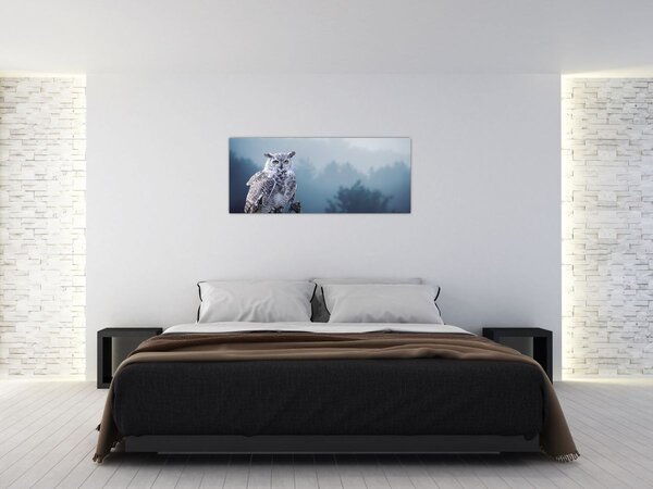Tablou - Bufniță de zăpadă (120x50 cm)
