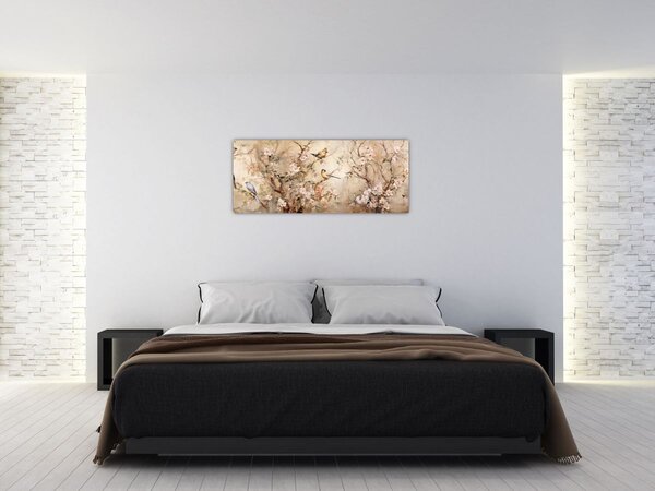 Tablou - Pictură de păsări de epocă II. (120x50 cm)