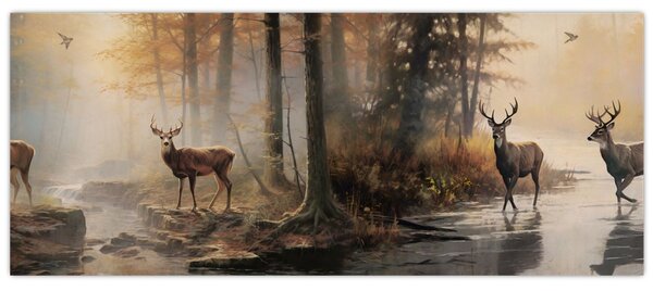 Tablou - Vintage pictura wildlife (120x50 cm)