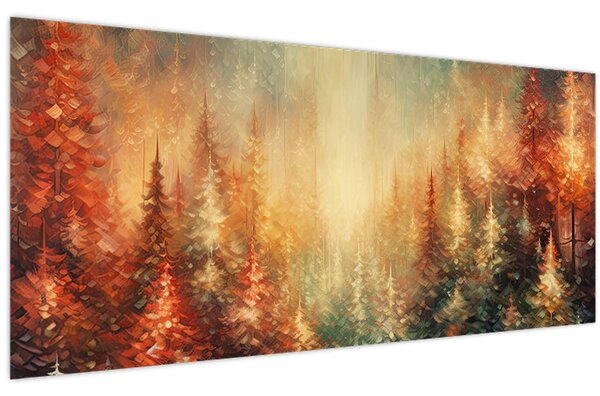 Tablou - Pictura de păduri (120x50 cm)
