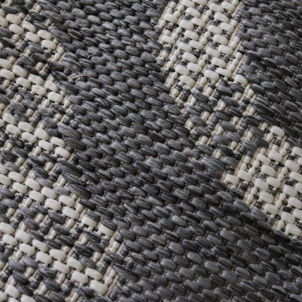 Covor Bucatarie Tip Iuta, Flex 19056-80, Marime 75 x 200 cm, Gri, Antiderapant, Antialergic, Polipropilena, Terasa, Balcon, Sufragerie 75 x 200