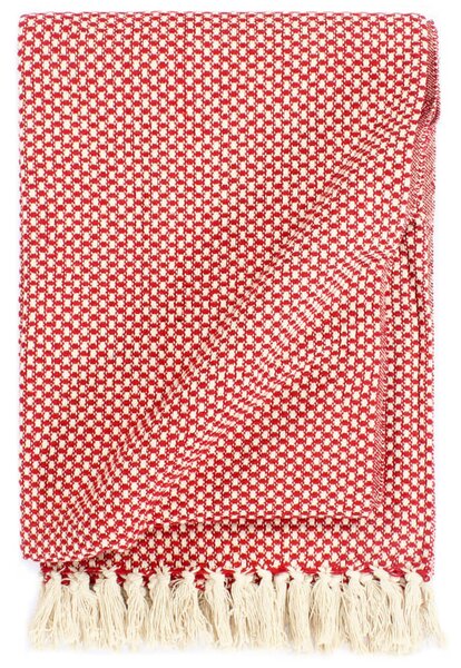 Pătură decorativă, roșu, 160 x 210 cm, bumbac