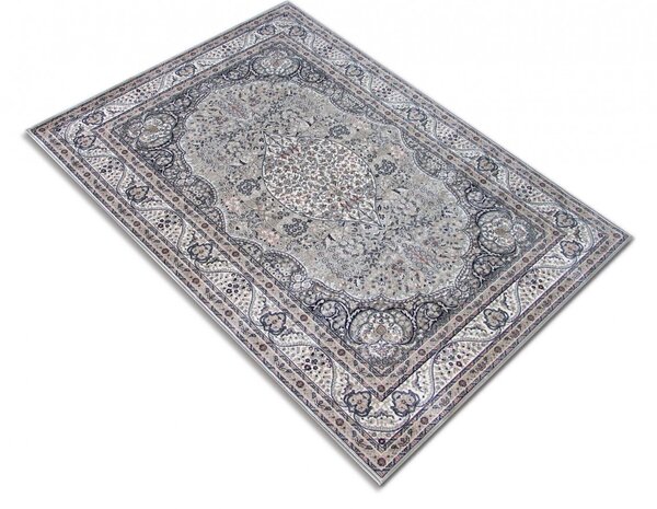 Covor Anny 33024-160, Marime 58 x 110 cm, Gri, Inaltime Fir 7 mm, Antialergic, Polipropilena, Living, Dormitor, Sufragerie, Birou 58 x 110