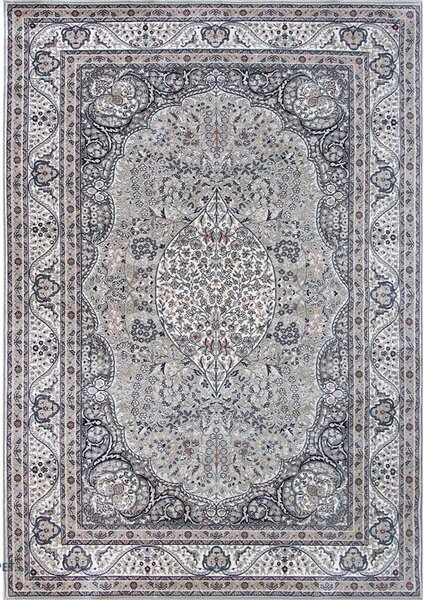 Covor Anny 33024-160, Marime 58 x 110 cm, Gri, Inaltime Fir 7 mm, Antialergic, Polipropilena, Living, Dormitor, Sufragerie, Birou 58 x 110