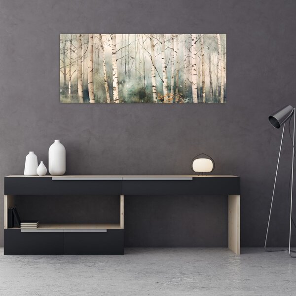 Tablou - Desenarea unui model de pădure (120x50 cm)