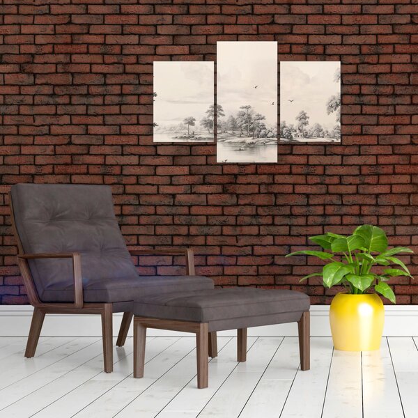 Tablou - Vintage peisaj desen peisaj (90x60 cm)