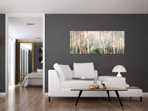 Tablou - Desenarea unui model de pădure (120x50 cm)