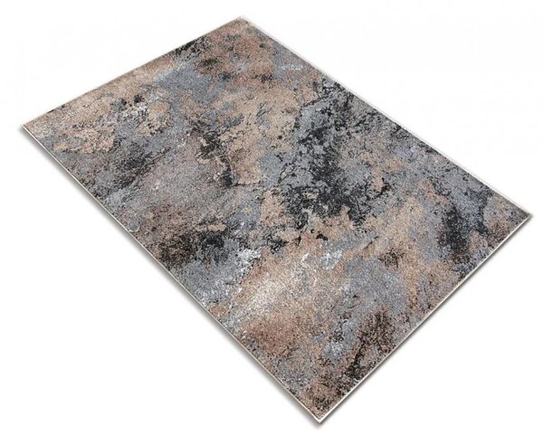 Covor Mira 24137-123, Marime 50 x 80 cm, Gri, Maro, Inaltime Fir 6 mm, Antialergic, Polipropilena, Living, Dormitor, Sufragerie, Birou 50 x 80