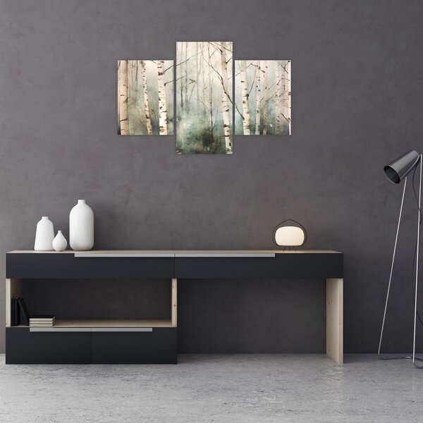 Tablou - Desenarea unui model de pădure (90x60 cm)