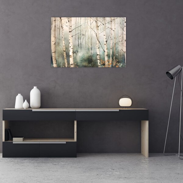 Tablou - Desenarea unui model de pădure (90x60 cm)