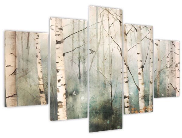 Tablou - Desenarea unui model de pădure (150x105 cm)