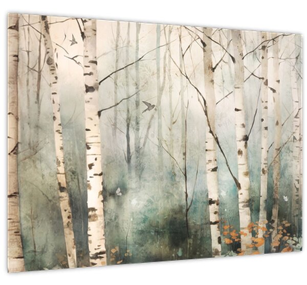 Tablou - Desenarea unui model de pădure (70x50 cm)