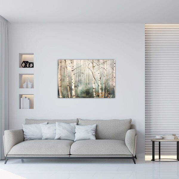 Tablou - Desenarea unui model de pădure (90x60 cm)