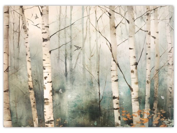 Tablou - Desenarea unui model de pădure (70x50 cm)