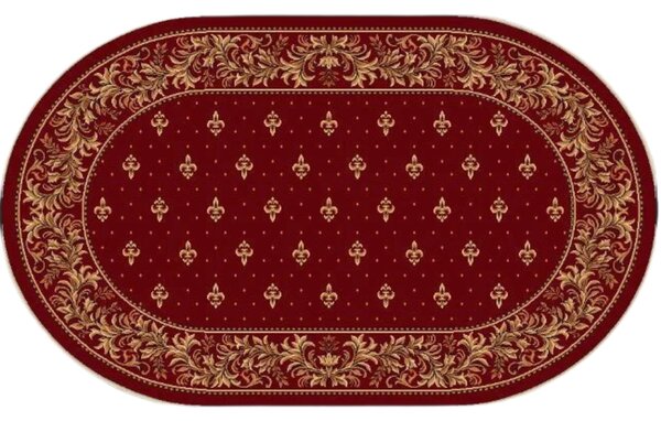 Covor Oval Bisericesc Lotos 15066-210, Marime 150 x 230 cm, Grena, Rosu, Inaltime Fir 8 mm, Antialergic, Polipropilena, Manastire, Biserica, Altar