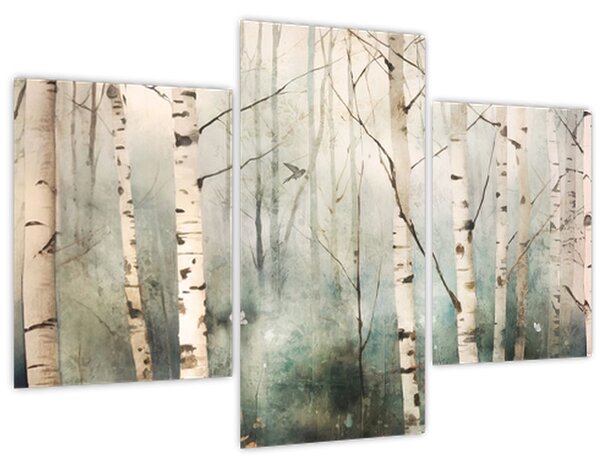 Tablou - Desenarea unui model de pădure (90x60 cm)