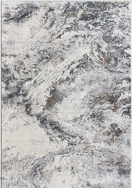 Covor Itea 42018-162, Marime 58 x 110 cm, Gri Bej, Inaltime Fir 10 mm, Antialergic, Polipropilena, Living, Dormitor 58 x 110
