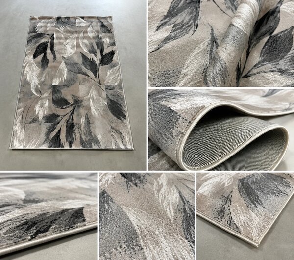 Covor Anny 33048-160, Marime 58 x 110 cm, Bej Gri, Inaltime Fir 7 mm, Antialergic, Polipropilena, Living, Dormitor, Sufragerie, Birou 58 x 110