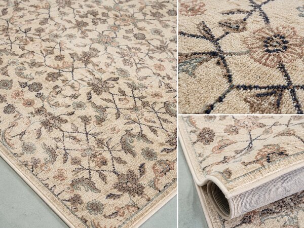 Covor Anny 33055-110, Marime 58 x 110 cm, Bej, Crem, Inaltime Fir 7 mm, Antialergic, Polipropilena, Living, Dormitor, Sufragerie, Birou 58 x 110