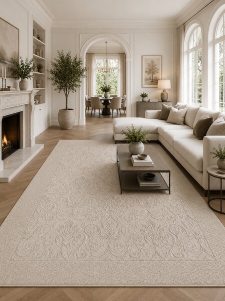 Covor Itea 42005-116, Marime 60 x 110 cm, Bej, Inaltime Fir 10 mm, Antialergic, Polipropilena, Living, Dormitor 60 x 110