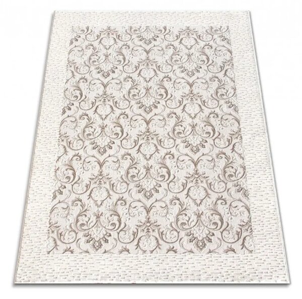 Covor Itea 42005-162, Marime 60 x 110 cm, Gri Bej, Inaltime Fir 10 mm, Antialergic, Polipropilena, Living, Dormitor 60 x 110