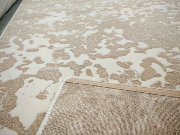 Covor Itea 42003-102, Marime 95 x 200 cm, Bej, Inaltime Fir 10 mm, Antialergic, Polipropilena, Living, Dormitor 95 x 200